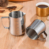 Stalowy Mlecznik z Miarką do Spieniania Mleka - 350ml