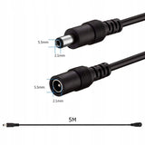 Przedłużacz zasilania DC 5.5mm / 2.1mm - 5 m, 12V, 5A