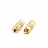 Betune® Adapter / Przejściówka RCA Cinch Męski do MiniJack 3,5mm Żeński - adapter audio stereo