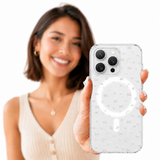 Etui Phoneo Bow Mag do iPhone 16 Pro, kwiaty i kokardki, do MagSafe