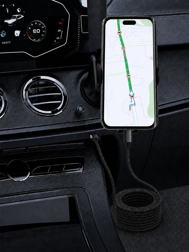 Kabel Phoneo USB-C do USB-C 5 m, PD 60 W, nylonowy oplot