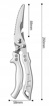 Nożyce Kuchenne Stalowe do Mięsa, Drobiu, Ryb - Uniwersalne