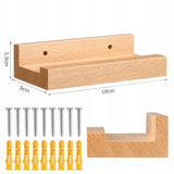 Zestaw 5x Uchwyt Ścienny na Płyty Winylowe LP EP - Drewno Dębowe