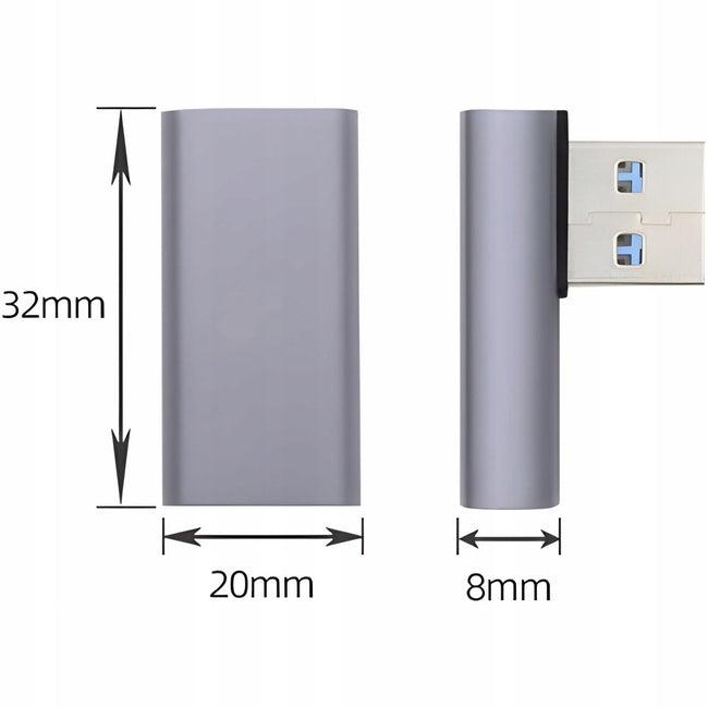 Adapter Phoneo USB → USB (3.1) Kątowy Łamany - 90° v2