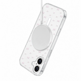 Etui Phoneo Bow Mag do iPhone 16, kwiaty i kokardki, do MagSafe
