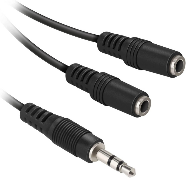 Rozdzielacz audio Betune mini jack 3,5 mm na 2 pary słuchawek, około 20 cm