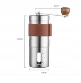 Młynek Ręczny z Ceramicznym Żarnem do Ziaren Kawy - Regulowany, Stal Nierdzewna