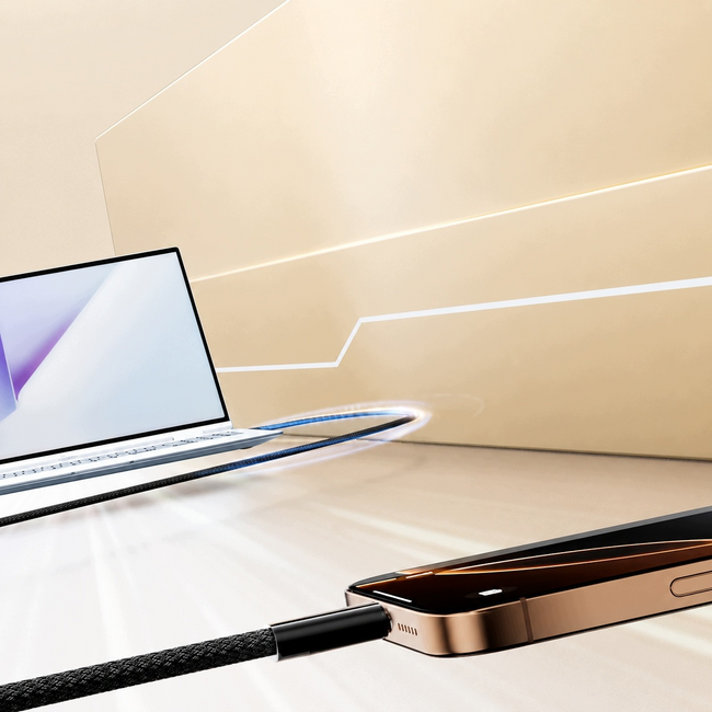 Kabel Phoneo USB-C do USB-C 5 m, 240 W, 5 A, nylonowy oplot