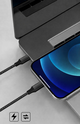 Kabel Phoneo USB-C do USB-C 5 m, PD 60 W, nylonowy oplot