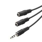Rozdzielacz audio Betune mini jack 3,5 mm na 2 pary słuchawek, około 20 cm
