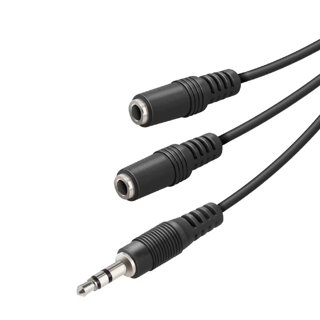 Rozdzielacz audio Betune mini jack 3,5 mm na 2 pary słuchawek, około 20 cm
