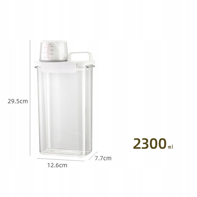 Pojemnik z Miarką na Proszek / Płyn do Płukania - 2,3L, miarka 150 ml