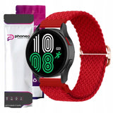 Pasek Phoneo® do Smartwatcha, Zegarka - Uniwersalny - 20 mm - Pleciony Czerwony