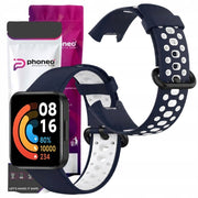 Pasek Silikonowy Phoneo® do Xiaomi Redmi Watch 2 Lite Granatowo - Biały