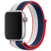 Pasek / Opaska na Rzep do Apple Watch - 38 / 40 / 41mm - Biało-Niebieski