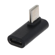 Adapter USB-C → USB-C Kątowy Łamany - 90° Prawo / Lewo Czarny