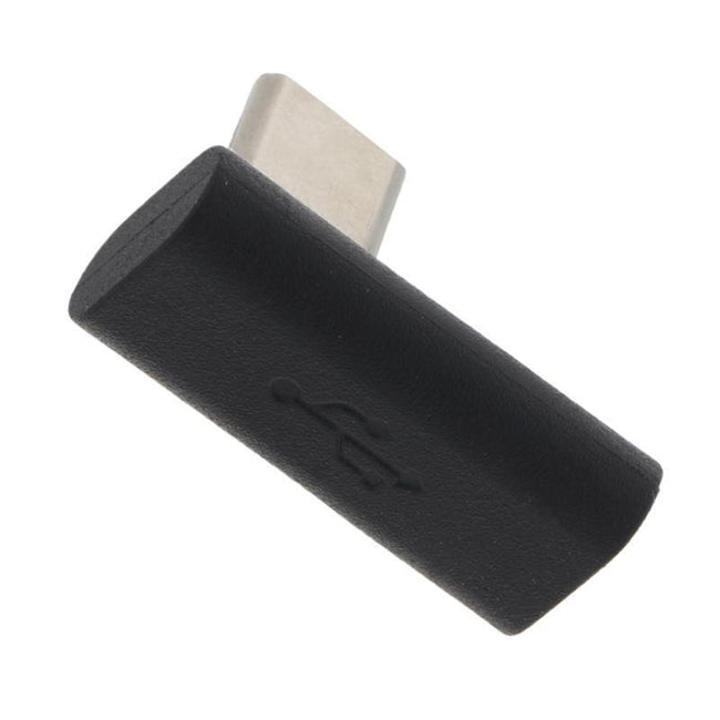 Adapter USB-C → USB-C Kątowy Łamany - 90° Prawo / Lewo Czarny