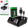 AOLION® Zestaw 2 Akumulatorów - 2650 mAh, stacja ładująca do pada Xbox One/Series