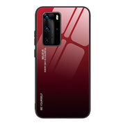 Etui Gradient Glass Case - Huawei P40 - Deep Red