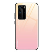 Etui Gradient Glass Case - Huawei P40 - Pastel Pink