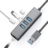 Karta Sieciowa USB 3.0 + Hub (3x USB), Gigabit Ethernet, RJ45