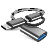 Adapter, Przejściówka USB OTG 2w1 -> USB-C + Micro USB