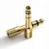 Adapter, Przejściówka AUX 3,5 mm -> 6,3 mm (Jack -> Mini Jack) - pozłacany, stereo