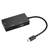 Adapter 3w1 - MINI Display Port -> HDMI + VGA + DVI (Czarny)