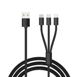 Kabel 3w1 - micro USB / USB-C / Lightning (iPhone) - 1,2 Metra