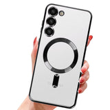 Etui Silikonowe Camera Protect do Magsafe - Samsung Galaxy S23+ - Czarny