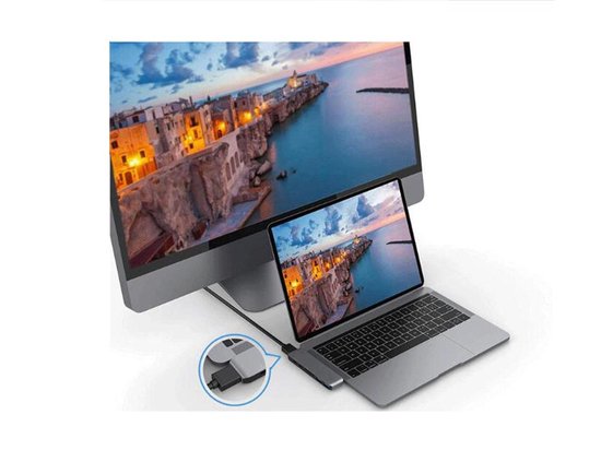 Adapter 7w1 HUB USB-C HDMI 4K SD Macbook Pro / Air