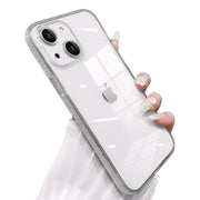Etui Brokatowe - iPhone 14 - Srebrny