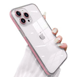 Etui Brokatowe iPhone 13 Pro Max - Różowy