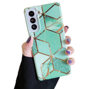 Etui Marble Gold Case - Samsung Galaxy S21  - Zielony