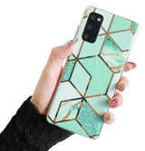 Etui Marble Gold Case - Samsung Galaxy S20+ - Zielony