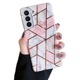 Etui Marble Gold Case - Samsung Galaxy S21  - Klasyczny