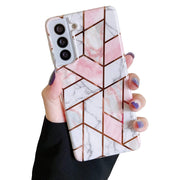 Etui Marble Gold Case - Samsung Galaxy S21  - Klasyczny