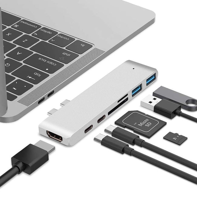 Adapter 7w1 HUB USB-C HDMI 4K SD Macbook Pro / Air
