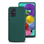 Etui Silikonowe - Liquid Silicone - Samsung Galaxy A51 - Ciemny Zielony