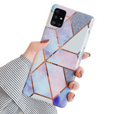 Etui Marble Gold Case - Samsung Galaxy A51 5G - Fioletowy