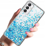 Etui Silikonowe Brokatowe Glitter - Samsung Galaxy A54 5G - Niebieski