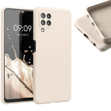 Etui Silikonowe - Liquid Silicone - Samsung Galaxy A22 4G  - Kremowy