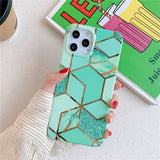 Etui Marble Gold Case - iPhone 11 Pro - Zielony