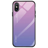Etui Gradient Glass Case - iPhone XS Max - Lavender Pink