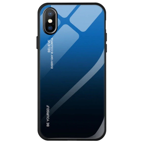 Etui Gradient Glass Case - iPhone XS Max - Blue at Night