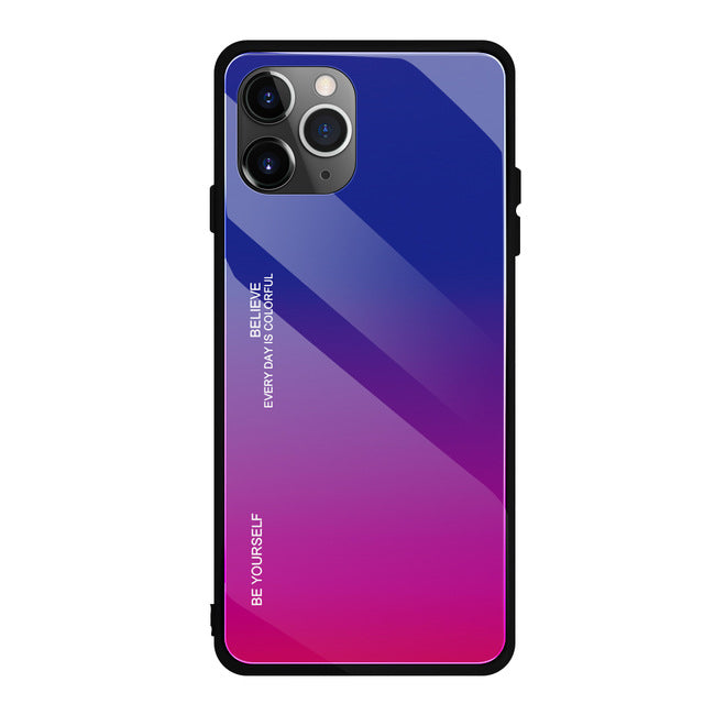 Etui Gradient Glass Case - iPhone 11 Pro Max - Warm Sunset