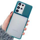 Etui Camera Cover Case - Samsung Galaxy S21 Ultra - Ciemny Zielony