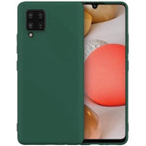 Etui Silikonowe - Liquid Silicone - Samsung Galaxy A42 - Ciemny Zielony