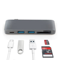 Adapter 5w1 HUB USB-C - USB 3.0, SD i microSD