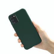 Etui Silikonowe - Liquid Silicone - Samsung Galaxy A02S - Ciemny Zielony